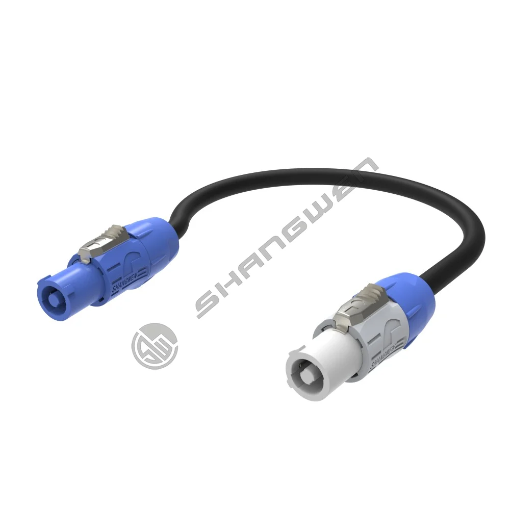 Blue and white power aviation plug product line